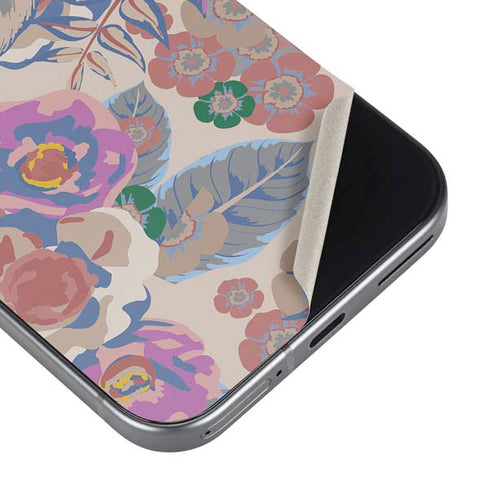 Warm Taupe Floral Pixel 9 Pro XL Skin